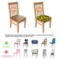thumbnail image 5 of Sunflower Seat Covers for Dining Room Chairs Set Of 6,Stretch Printed Washable Chair Seat Cover with Elastic Ties and Button,Removable Waterproof Couch Cushion Covers, 5 of 6