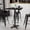 Black, variant on BizChair 30'' Square Mahogany Laminate Table Top with 22'' x 22'' Bar Height Table Base and Foot Ring