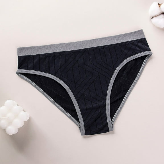 Rohuuque Butt Lifting Panties for Women Contrasting Low-rise Cheeky Briefs Invisibles Hip-lifting Panties Briefs Gray