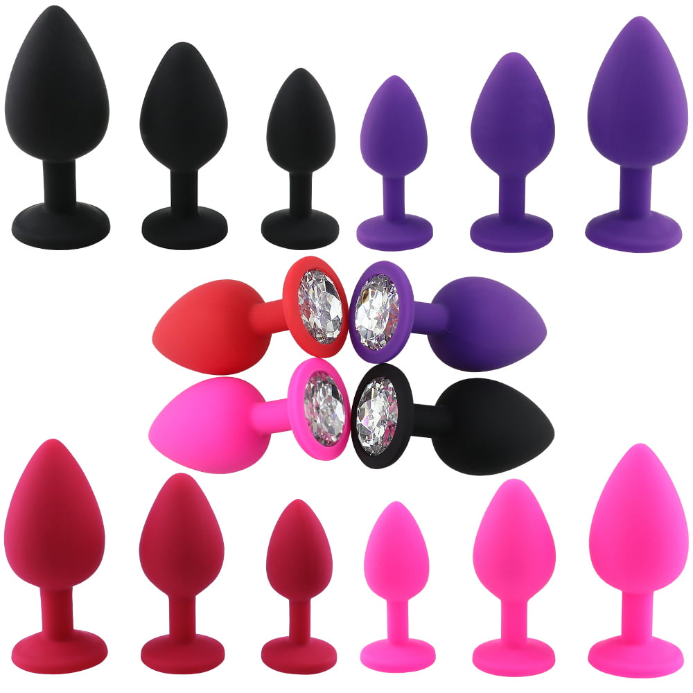 Adult products silicone anal plug large, medium and small three-piece set backyard anal plug sex toys female utensils image