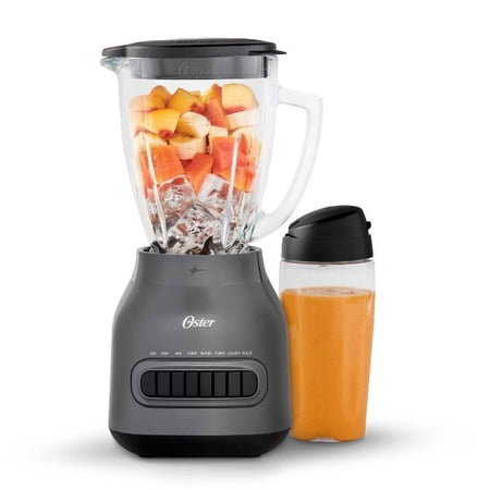 Easy-to-Clean Blender with Dishwasher-Safe Glass Jar, 20 oz Blend-N-Go Cup, 700W, 8 Speeds, Smoothie Blender