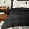 thumbnail image 4 of 300GSM Lightweight Comforter All Season Down Alternative Bed Comforter 100 % cotton quality size Twin/Twin XL (68" x 90" - 64 oz Fill) Color Black, 4 of 5