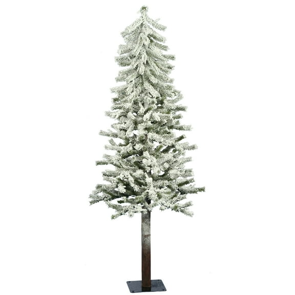 Vickerman 5' x 28" Flocked Alpine Artificial Christmas Tree, Unlit
