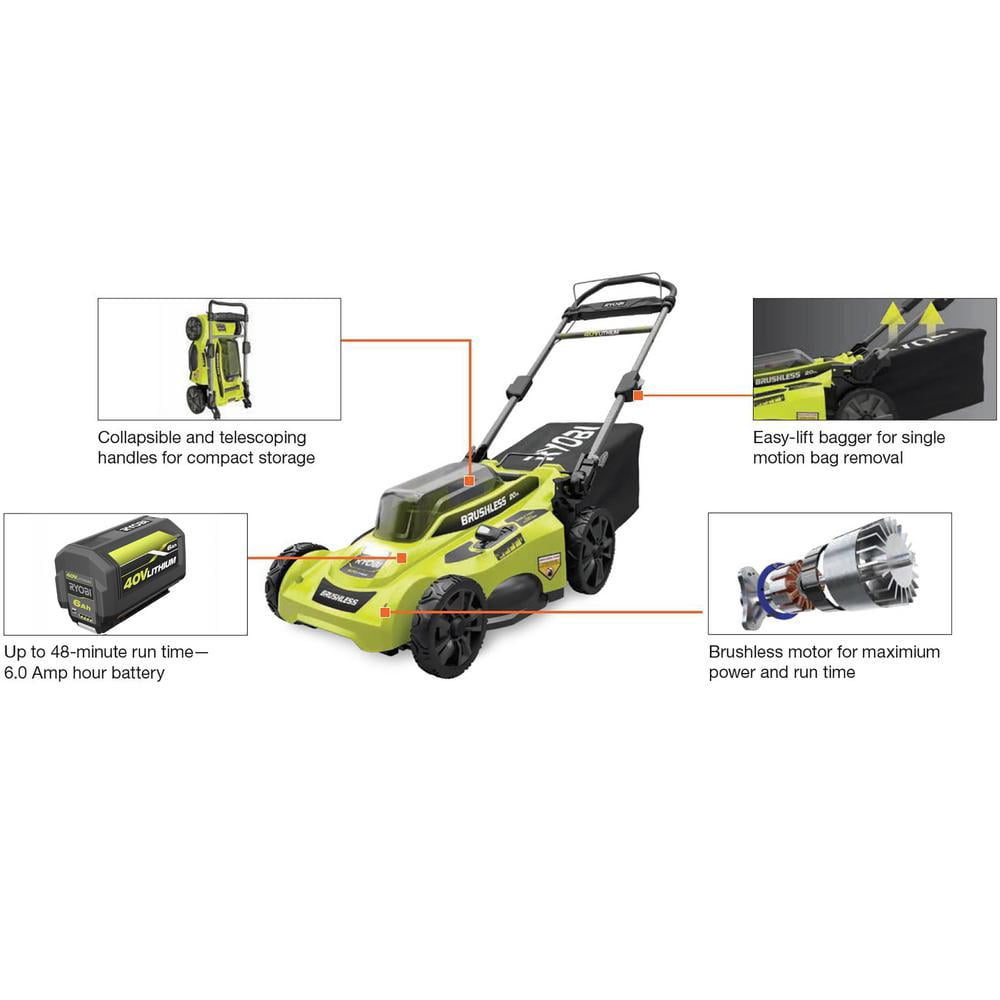 RYOBI 20 in. 40-Volt 6.0 Ah Lithium-Ion 