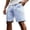 Blue, variant on Mens Striped Casual Shorts Summer Beach Elastic Waist Drawstring Shorts with Pockets Mens Athletic Gym Shorts Daily Wear Walking Summer Outfit Black L