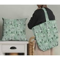 thumbnail image 5 of Soimoi Green Japan Crepe Satin Fabric Text & Monuments Architectural Fabric Prints By Yard 42 Inch Wide, 5 of 5
