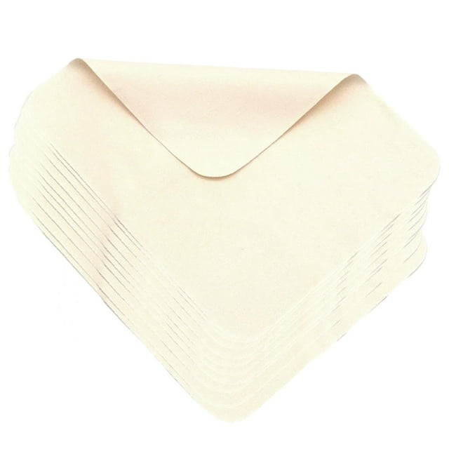 10 paños de limpieza de cuero, gamuza precortada, para moldear cerámica, reutilizables y suaves. 10 unidades de color beige.