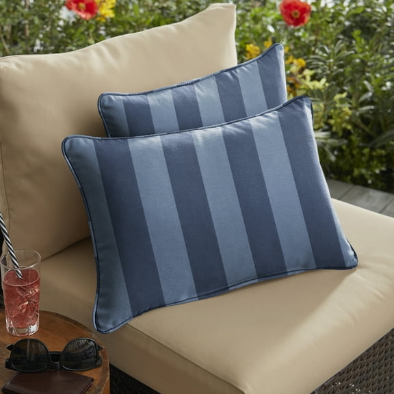 Sorra Home Preview Capri Indoor/Outdoor Corded Pillow Set of Two