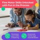 thumbnail image 2 of Magnetic drawing board for children and toddlers with beads and magnetic pen - Travel toy, red, 2 of 5