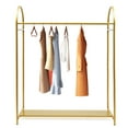 thumbnail image 2 of Metal Square 2 Rod Clothes Rack Clothing Heavy Duty Rack, Commercial Garment Rack Display for Wedding, Home, 2 of 11