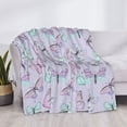 thumbnail image 3 of Honeii Purple Butterfly print throw blanket, crafted from cozy cotton flannel, offers versatile home decor as a bedding suitable for all seasons.-, 3 of 6