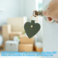 thumbnail image 5 of Uxcell Heart Leather Keychains Leather Key Fobs with Key Rings Keychain Holder for Wedding Gifts Green 2 Pack, 5 of 6