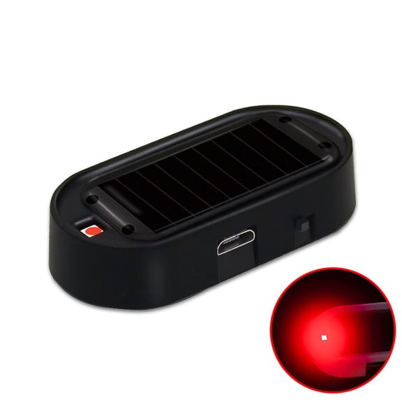 Qholemyo 1pc Solar Powered Dummy Car Alarm Light Car Alarm System Blinking Lights Security Lights For Cars Flashing LED Alarm Light Car Dash LED Indicator Car Solar Light