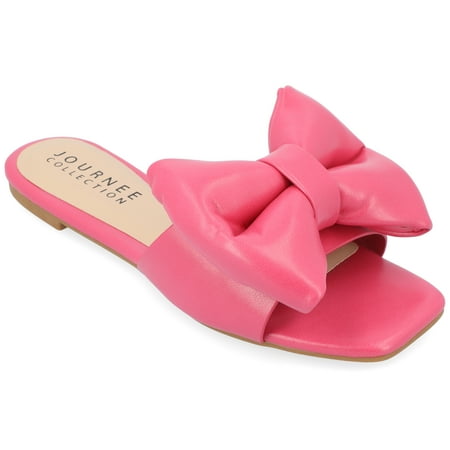 

Journee Womens Fayre Tru Comfort Foam Wide Width Slip On Flat Sandals