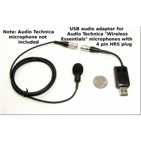 SP-HRS-USB - Sound Professionals  - USB to HRS Adapter - Use Your Audio Technica Wireless Essentialls (Hrs) Microphone with A Computer - Headhpone Amplifier Built-in For Live