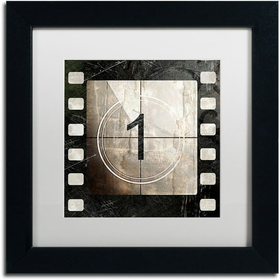 Trademark Fine Art "Vintage Countdown I" Canvas Art by Color Bakery White Matte, Black Frame