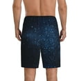 thumbnail image 3 of Gaeub Blue Glitter Retro Printed Men's Short Pajama Pants, Lightweight Lounge & Sleep Bottoms Keep You Cool - 4X-Large, 3 of 9