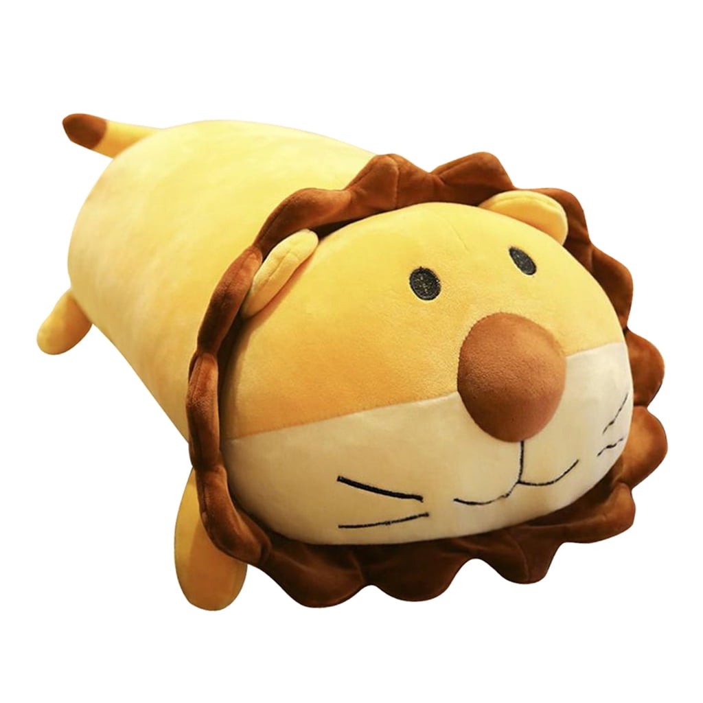 Stuffed Animal Plush Toys Throw Pillow Plush Lion Cushion for Sofa Bed S 