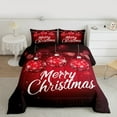 thumbnail image 2 of Manfei Red Xmas Ball Full Size Comforter Sets,Merry Christmas Bedding Comforter Set,Happy New Year Bedding Sets For Kids,Microfiber Bedroom Decor Reversible,3-Piece, 2 of 8