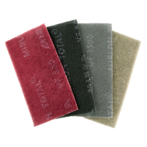 Mirka Abrasives Mirlon Total 18-118-446 18 Series Non-Woven Scuff Pad, 4-1/2 in W x 9 in L, 800 Grit
