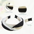 thumbnail image 4 of Unique Bargains Color Block Knotted Wide Headband Fashion Hair Accessories for Women Black Gray 1.57" Width, 4 of 7