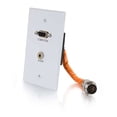 thumbnail image 2 of C2G 60108 3.5mm Single Gang Wall Plate, White, 2 of 4