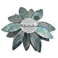 thumbnail image 4 of AeraVida Pretty Light Black Water Lily Mother of Pearl Pin-Brooch for Anniversary, 4 of 4