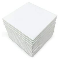 White 4x4 Ceramic Subway Tile - Glossy Finish for Shower, Backsplash - Made in USA (12.5 sq ft, 100 pcs) 4.25" x 4.25"