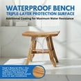 thumbnail image 5 of EcoDecors Satori Teak Shower Bench, EarthyTeak, 5 of 7