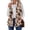 Camel, variant on Women's Retro Print Warm Fleece Lined Cardigan Vest Coat Green XL