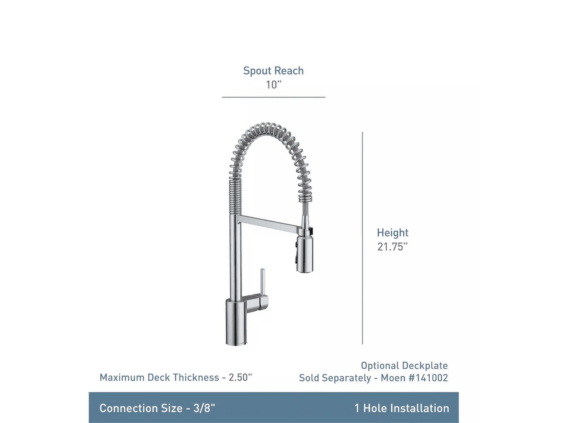 Moen Align Chrome One-Handle Pre-Rinse Spring Pulldown Kitchen Faucet