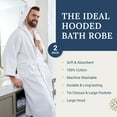thumbnail image 2 of Ben Kaufman Hooded Velour 2 Pack Robes - Unisex Cotton Kimono Bathrobe for Men & Women, Luxury Hotel Spa Soft Plush & Lightweight - 2PK, 2 of 7