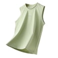 thumbnail image 3 of OSOLU Children Boys Tank Tops Sportswear Breathable Summer Solid Color Sleeveless Crew Neck Lightweight Athletic Vest Activewear Fashion Seaside Tops, 3 of 5
