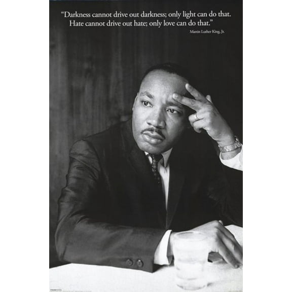 Martin Luther King Jr Darkness Laminated Poster (24 x 36)