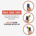 thumbnail image 3 of Chef Pomodoro Infrared Thermometer, Backlit LCD Display, -58℉～1022℉ (-50℃～550℃) Temperature Gun, (Not for Human-Use), Red Laser, Adjustable Emissivity, No Touch, Pizza Stone Oven BBQ Fridge, 3 of 3