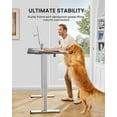 thumbnail image 4 of Height Adjustable Electric Standing Desk, Sit Stand up Desk, Memory Computer Home Office Desk with Two-Piece Desktop (White Legs with Black Tabletop, 48 * 24 Inch), 4 of 17
