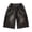 Black, variant on TIREOW Boys Washed Denim Shorts Summer Elastic Waist Baggy Jean Shorts Stylish Loose Fit Star Embroidered Jorts