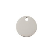 Red Dingo Flat Stainless Steel Circle Personalized Engraved Pet ID Tag, Small