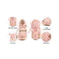 thumbnail image 4 of BLISSFUL STEP Floral Platform Heel Lace Mesh Chunky Heel Sandals for Women Pink (Size 8.5), 4 of 7