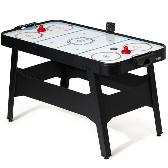 GoSports 54 Inch Air Hockey Arcade Table AC Powered for Kids & Adults - Black