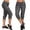 Black, variant on Women High Waist Workout Yoga Gym Smile Contour Seamless Cycling Shorts Black XXL