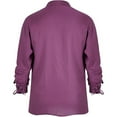 thumbnail image 5 of Bcfgryg Style Men's Shirt Long Sleeve Casual Daily Wear Tunic Top With Drawstring Pure Color Soft Stretch Fabric For All Seasons Men Shirts Casual Purple XL, 5 of 5