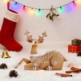 thumbnail image 4 of Honeeladyy Christmas Khaki Reindeer Ornaments, Miniature Reindeer Figurines for Festive Holiday Decoration Suitable for Home Office Desktop Decor, 4 of 5