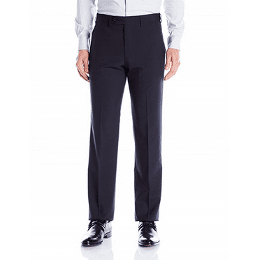 Palm Beach Men's Performance Expander Flat Front Dress Pants