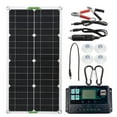 thumbnail image 1 of Kit de panel solar de 100 W y 18 V, cargador de panel solar para caravana, barco, camping al aire libre, 1 of 9