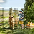 thumbnail image 2 of Garden Fence Metal Decorative Fence H x W ( Panels Total Length . ft) Dog Fence No Dig Fence Rustproof Animal Barrier Fencing for Dog Rabbits and Patio Yard, 2 of 9