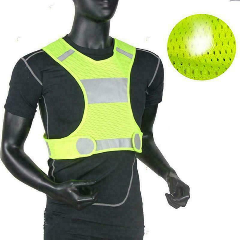 Adjustable Safety Security High Visibility Reflective Vest Night Running USA 