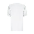 thumbnail image 5 of ORT Summer V Neck T Shirts for Women Lace Short Sleeve Fashion Casual Blouses(Z1-White,XL), 5 of 5