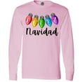 thumbnail image 3 of Inktastic Feliz Navidad Rainbow Holiday Lights Long Sleeve T-Shirt, 3 of 5