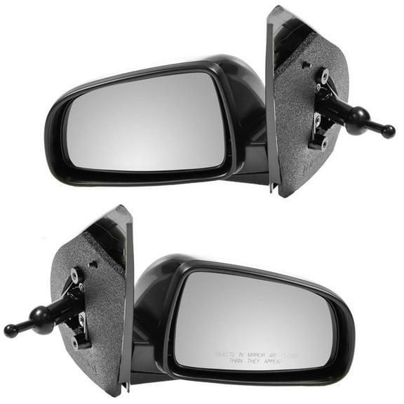Manual Remote Side Mirror Pair Set LH/RH for Chevy Aveo 4dr MRA03855 Fits select: 2007-2011 CHEVROLET AVEO